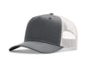 Richardson 112FPC Five-Panel Champ Trucker Hat in Charcoal/ Ice Grey