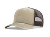 Richardson 112FPC Five-Panel Champ Trucker Hat in Khaki/ Coffee
