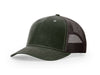 Richardson 112WH Hawthorne Waxed Trucker Hat in Dark Olive/ Coffee