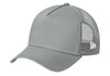 Gray trucker cap with NE logo embroidered on the left side