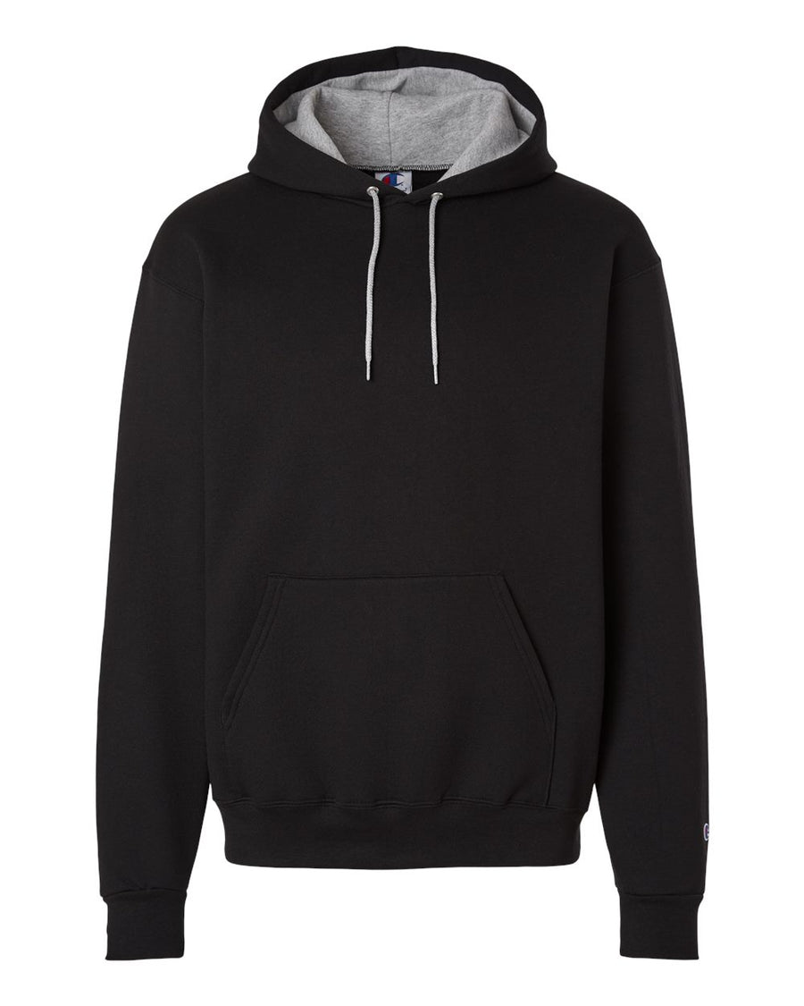 Champion Powerblend Contrast Color Hooded Sweatshirt Black/Light Steel