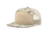 Richardson 168P Printed 7-Panel Flat Bill Trucker Hat in Harvest Duck Camo/ Sandstone