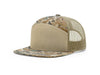 Richardson 168P Printed 7-Panel Flat Bill Trucker Hat in Realtree Advantage/ Khaki