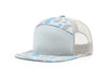Richardson 168P Printed 7-Panel Flat Bill Trucker Hat in Saltwater Duck Camo/ Ice Grey