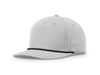 Richardson 258 5-Panel Classic Rope Cap in Light Grey/ Black