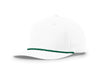 Richardson 258 5-Panel Classic Rope Cap in White/ Kelly