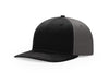 Richardson 312 Solid Twill Trucker Hat in Black/ Charcoal