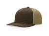 Richardson 312 Solid Twill Trucker Hat in Brown/ Khaki