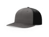 Richardson 312 Solid Twill Trucker Hat in Charcoal/ Black
