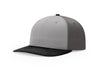 Richardson 312 Solid Twill Trucker Hat in Grey/ Charcoal/ Black