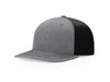 Richardson 312 Solid Twill Trucker Hat in Heather Grey/ Black