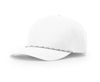 Richardson 355 Laser Perf Performance Rope Cap in White/ White Black