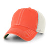 An unstructured 47 Brand Trawler Cap in Orange with Stone Mesh