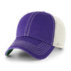 An unstructured 47 Brand Trawler Cap in Purple with Stone Mesh