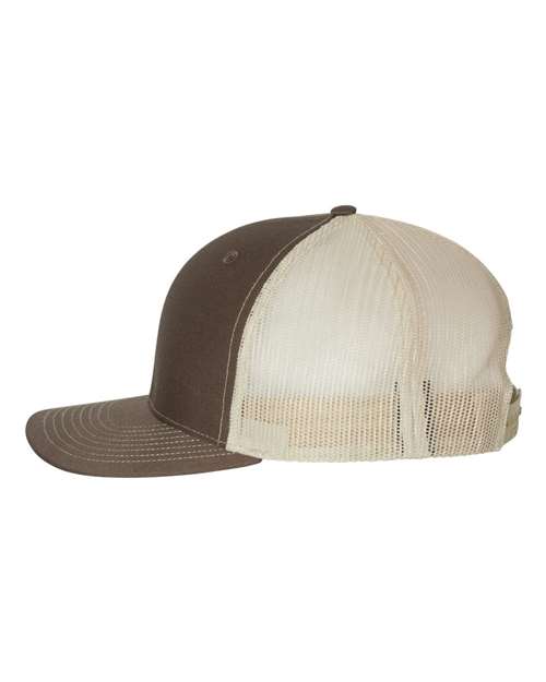 Cappellino Richardson Trucker OSFA – Baseball Cap Regolabile Con Retro A Rete – Carbone/Columbia Blu