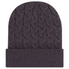 Cable Knit Beanie with Rib Knit Cuff