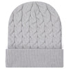 Cable Knit Beanie with Rib Knit Cuff
