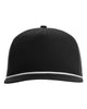 Black cap with white rope feature