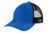 Blue and Black mesh North Face Trucker Cap
