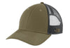 Burnt Olive Green and Asphalt mesh North Face Trucker Hat
