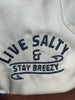 Live Salty & Stay Breezy Closeup Embroidery photo.