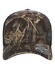 Front view of the Flexfit 110M Trucker Hat in Realtree Max7 and Brown Mesh. Perfect for leather patch customization. 