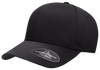 Flexfit Delta 180 lightweight performance cap with a smooth, seamless crown perfect for laser-engraved leather patches.