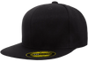 Flexfit 210 Premium Fitted cap featuring a structured crown and athletic fit, perfect for laser-engraved leather patches.
