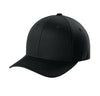 Flexfit 5001 V-Flexfit cotton twill cap in black, side view