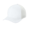 Flexfit 6533 Ultrafiber Airmesh cap in white, side view