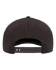 Flexfit NU dark grey cap back view with snapback closure, no mesh