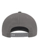 Flexfit NU grey cap back view with snapback closure, no mesh