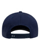 Flexfit NU navy cap back view with snapback closure, no mesh