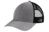 Medium Grey Heather and Black mesh North Face Trucker Hat