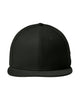 New Era NE404 diamond era flat bill snapback hat in Flag Black with custom laser engraved Hermann Oak leather patch