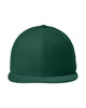 New Era NE404 diamond era flat bill snapback hat in Flag Dark Green with custom laser engraved Hermann Oak leather patch