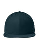 New Era NE404 diamond era flat bill snapback hat in Flag Deep Navy with custom laser engraved Hermann Oak leather patch