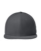 New Era NE404 diamond era flat bill snapback hat in Flag Graphite with custom laser engraved Hermann Oak leather patch