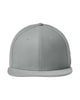 New Era NE404 diamond era flat bill snapback hat in Flag Grey with custom laser engraved Hermann Oak leather patch