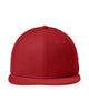 New Era NE404 diamond era flat bill snapback hat in Flag Scarlet with custom laser engraved Hermann Oak leather patch