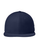 New Era NE404 diamond era flat bill snapback hat in Flag True Navy with custom laser engraved Hermann Oak leather patch