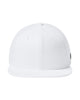 New Era NE404 diamond era flat bill snapback hat in Flag White with custom laser engraved Hermann Oak leather patch