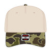 OTTO CAP 31-069 5 panel mid profile cap in 018cpa/natural, front view