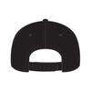OTTO CAP 31-069 5 panel mid profile cap in black, back view