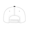 OTTO CAP 31-069 5 panel mid profile cap in black/white, back view