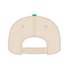 OTTO CAP 31-069 5 panel mid profile cap in caribbean green/natural, back view