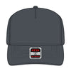 OTTO CAP 31-069 5 panel mid profile cap in charcoal gray, front view