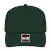 OTTO CAP 31-069 5 panel mid profile cap in dark green, front view