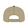 OTTO CAP 31-069 5 panel mid profile cap in dark green/khaki, back view