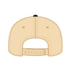 OTTO CAP 31-069 5 panel mid profile cap in dark green/natural, back view